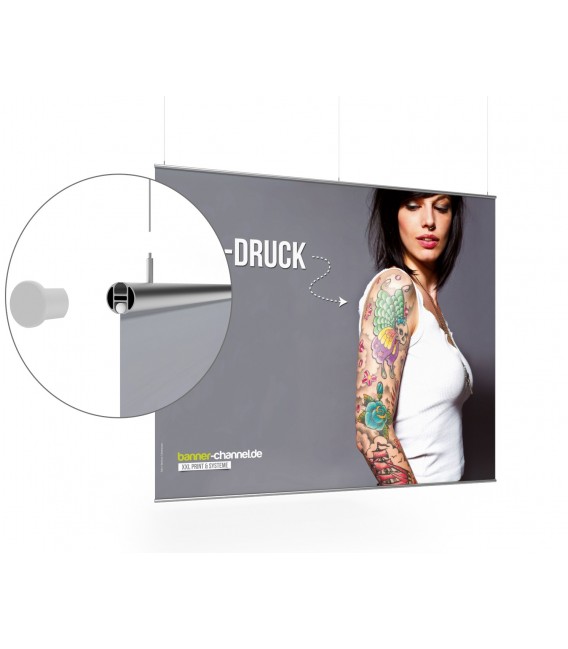 Schwebende Werbung Veranstaltung Deckeninstallation