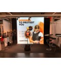 LED Pressewand, inklusive Druck auf Samba Backlit