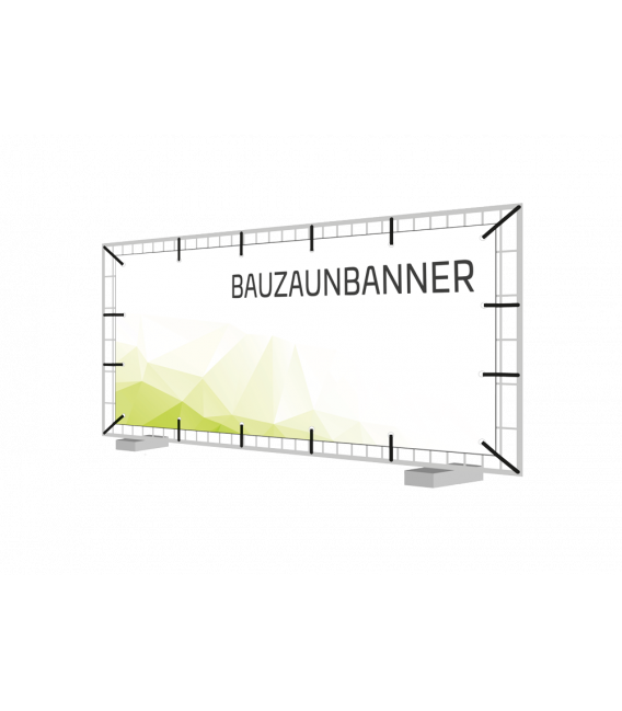 Bauzaunbanner 170 cm x 330 cm, 2 Stück