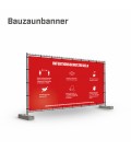 Infektionsschutzregeln Bauzaunbanner - mit individuellem Logo