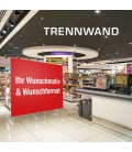 Trennwand Spuckschutz Textil, beidseitig bespannt