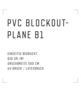 PVC BLOCKOUT PLANE. Einseitig.