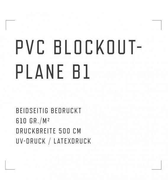 BLOCKOUT PLANE. Beidseitig. Individuelle Größen.