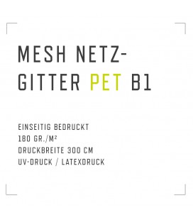 MESH Netzgitter. PET. Einseitig. Individuelle Größen. PVC-frei.