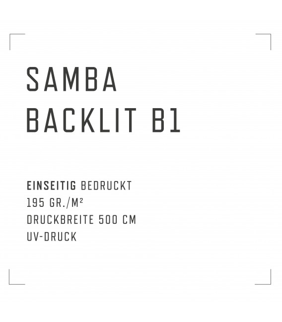 SAMBA BACKLIT, 195 gr. (matt), B1