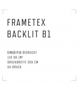 Konfektionen für FRAMETEX BACKLIT, 110 gr. (glänzend), B1
