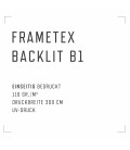 Konfektionen für FRAMETEX BACKLIT, 110 gr. (glänzend), B1