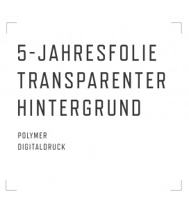 5-Jahresfolie. Transparenter Hintergrund.