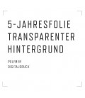 5-JAHRESFOLIE. Transparenter Hintergrund.