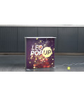 LED POP UP TWO COUNTER beidseitig 120 mm Gummilippe