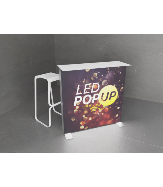 LED POP UP TWO COUNTER beidseitig 120 mm Gummilippe