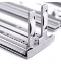 MESSEWAND MOBIL 80 mm Gummilippe