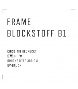 FRAME BLOCKSTOFF, einseitig, 275 gr. (matt), B1